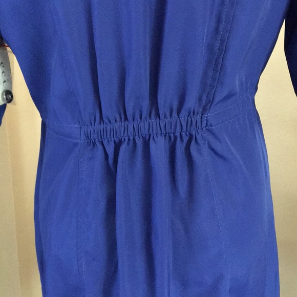 Cobalt Blue Drawstring Shirt Dress - Picture 6 of 7